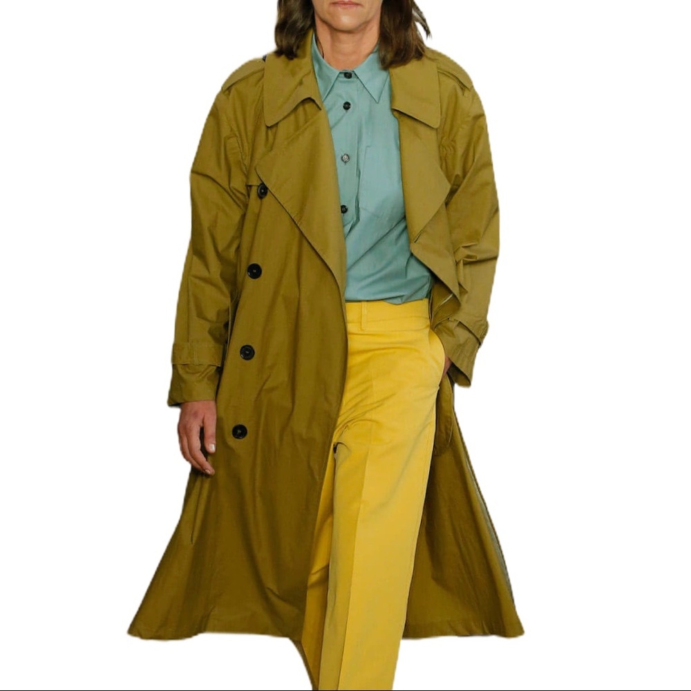 Mycra Pac Lime Green Trench Coat NWT
